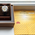 Breitling Chronomat Evolution 44mm Yellow Gold Pearl Dial B13356