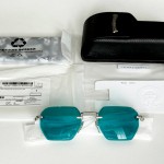 Chrome Hearts Hole Shot BS-S S-412 Brushed Silver-Sun Aquamarine