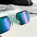 Chrome Hearts Hole Shot BS-S S-412 Brushed Silver-Sun Aquamarine