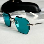 Chrome Hearts Hole Shot BS-S S-412 Brushed Silver-Sun Aquamarine