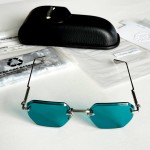 Chrome Hearts Hole Shot BS-S S-412 Brushed Silver-Sun Aquamarine