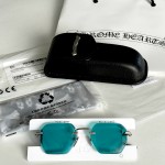 Chrome Hearts Hole Shot BS-S S-412 Brushed Silver-Sun Aquamarine