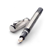 MONTEGRAPPA PRIVILEGE DECO SMALL SILVER PEARL GREY ROLLER BALL PEN