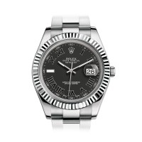Rolex Datejust 41 II - Steel/White Gold 116334 Black Dial Roman Numerals