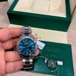 Rolex Oyster Milgauss Green Glass and Blue Dial 116400GV 