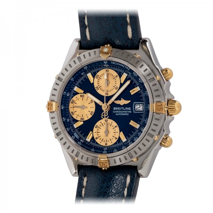 Breitling Chronomate Gold Blue B13352