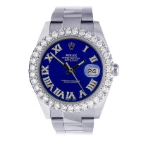 ROLEX DATEJUST II BLUE DIAL DIAMONDS 126300 FIX