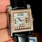 Chopard Happy Sport II Square Diamonds Rose Gold Mother of Pearl Dial Ref. 278497-9002