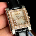 Chopard Happy Sport II Square Diamonds Rose Gold Mother of Pearl Dial Ref. 278497-9002