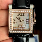 Chopard Happy Sport II Square Diamonds Rose Gold Mother of Pearl Dial Ref. 278497-9002