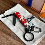 Louis Vuitton x Supreme x Victorinox Collaboration Pocket Knife Key Ring Red/White SV MP2070