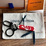 Louis Vuitton x Supreme x Victorinox Collaboration Pocket Knife Key Ring Red/White SV MP2070