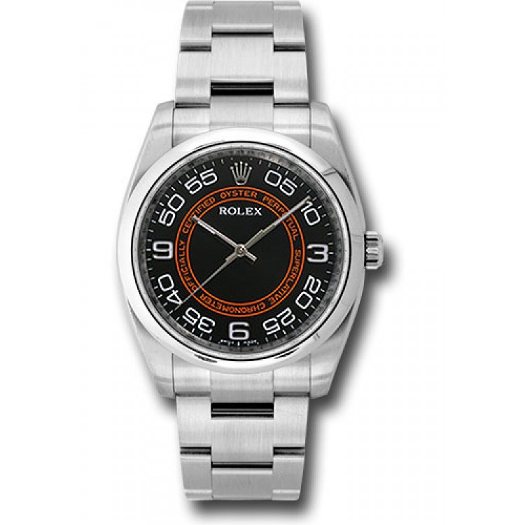 Rolex Oyster Perpetual 116034 black and orange dial Arabic 