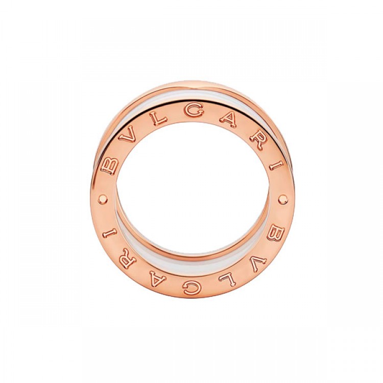 Кольцо Bvlgari B.zero1 белая керамика, розовое золото 750 (размер: 17) Кольцо Bvlgari B.zero1 белая керамика, розовое золото 750 (размер: 17)