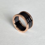 Кольцо Bvlgari B.zero1 черная керамика, розовое золото 750 Кольцо Bvlgari B.zero1 черная керамика, розовое золото 750